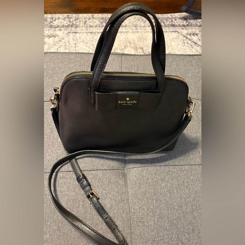 Kate Spade Robinson Street Maise Bow Pebbled Leather Satchel Purse - Picture 2 of 9